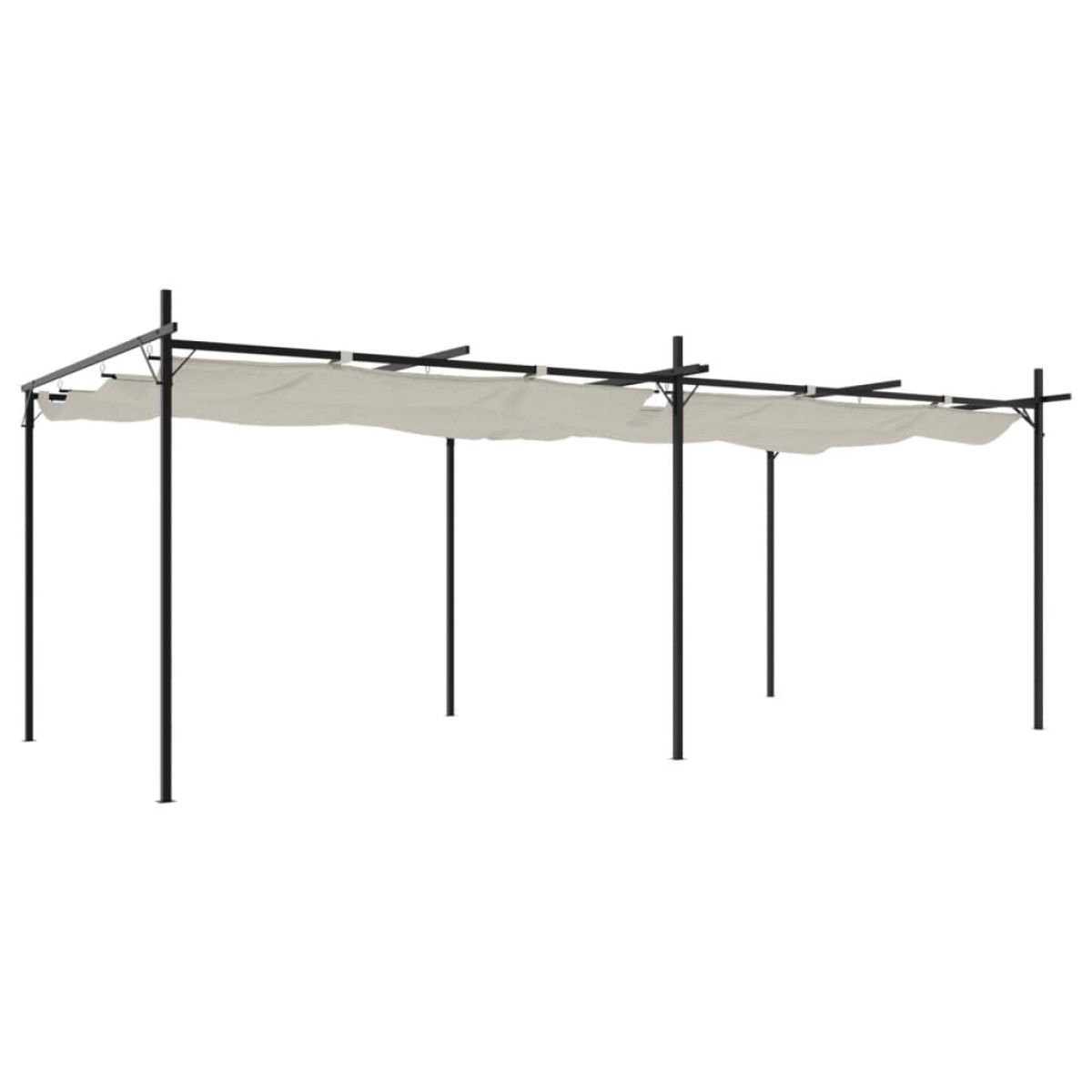 vidaXL Πέργκολα με Πτυσσόμενη Οροφή Κρεμ 295 x 292 x 230 εκ.