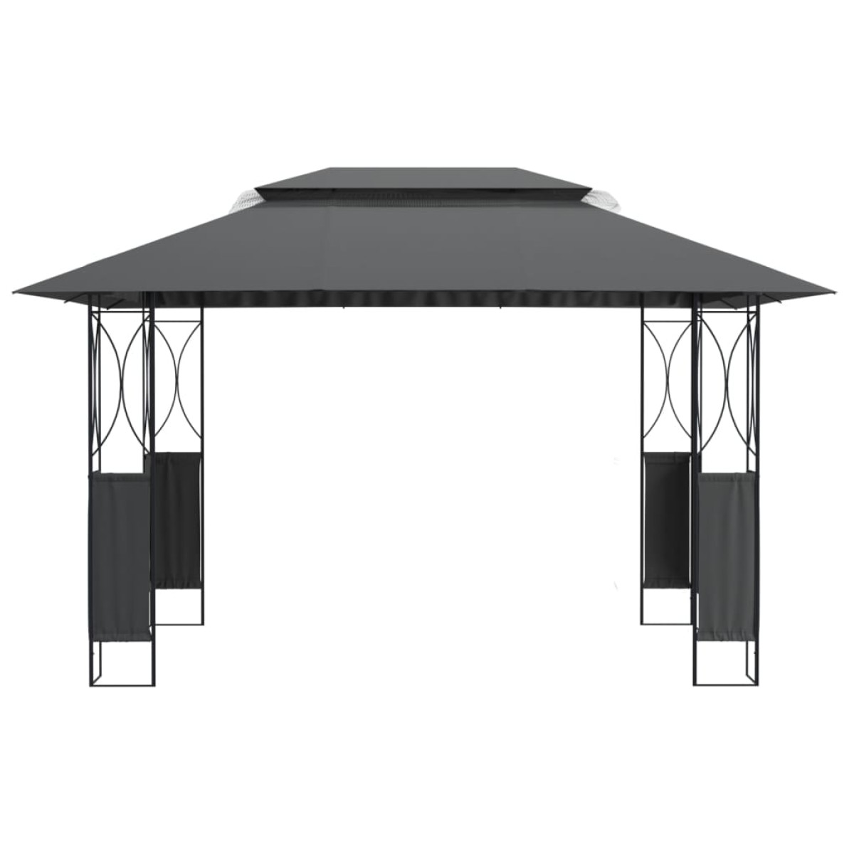 vidaXL Κιόσκι με Οροφή Ανθρακί 400 x 300 x 270 εκ. από Ατσάλι