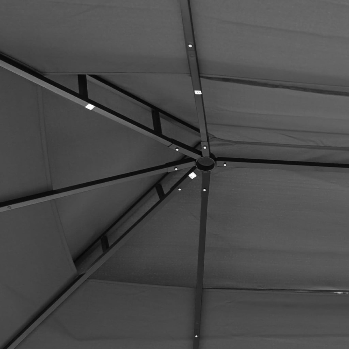 vidaXL Κιόσκι με Οροφή Ανθρακί 400 x 300 x 270 εκ. από Ατσάλι