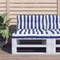 vidaXL Μαξιλάρι Παλέτας Μπλε & Λευκό Ριγέ 80 x 40 x 12 εκ. Υφασμάτινο