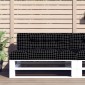 vidaXL Μαξιλάρι Παλέτας Μαύρο Καρό 120 x 40 x 12 εκ. Υφασμάτινο