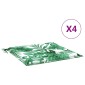 vidaXL Μαξιλάρια Καρέκλας 4 τεμ. Σχέδιο Φύλλων 40x40x3 εκ. Υφασμάτινα