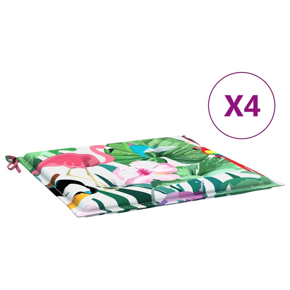 vidaXL Μαξιλάρια Καρέκλας 4 τεμ. Πολύχρωμα 40x40x3 εκ. Υφασμάτινα