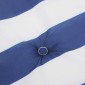 vidaXL Μαξιλάρια Καρέκλας 2 τεμ. Μπλε/Λευκό Ριγέ 50x50x3 εκ Υφασμάτινα