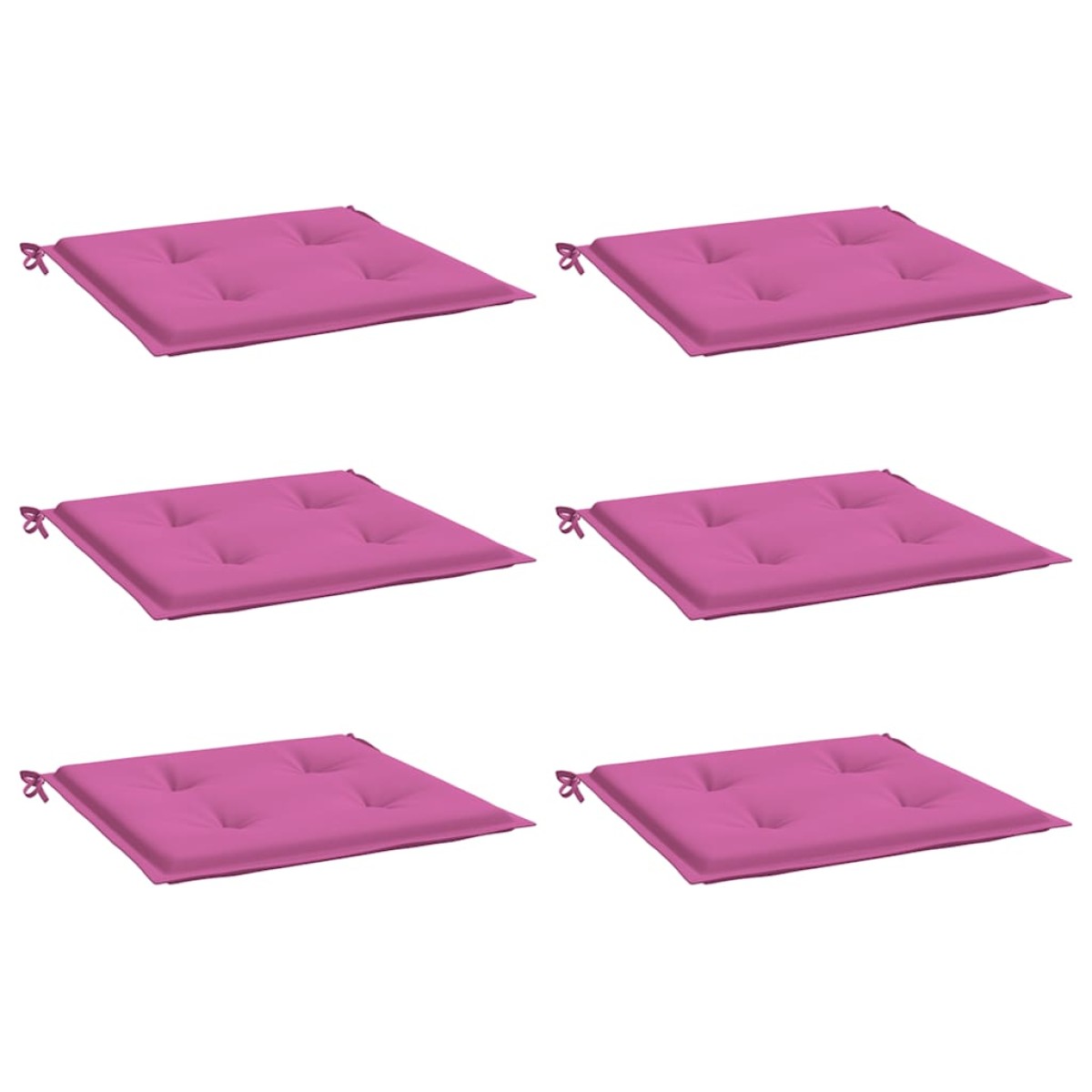 vidaXL Μαξιλάρια Καρέκλας Κήπου 6 τεμ. Ροζ 50x50x3 εκ. Υφασμάτινα