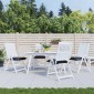 vidaXL Μαξιλάρια Καρέκλας 4 τεμ. Μαύρο Καρό 50 x 50 x 7 εκ. Υφασμάτινα
