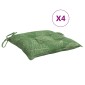 vidaXL Μαξιλάρια Καρέκλας 4 τεμ. Σχέδιο Φύλλων 50x50x7 εκ. Υφασμάτινα