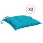 vidaXL Μαξιλάρια Καρέκλας 2 τεμ. Τιρκουάζ 50x50x7 εκ. Oxford Ύφασμα