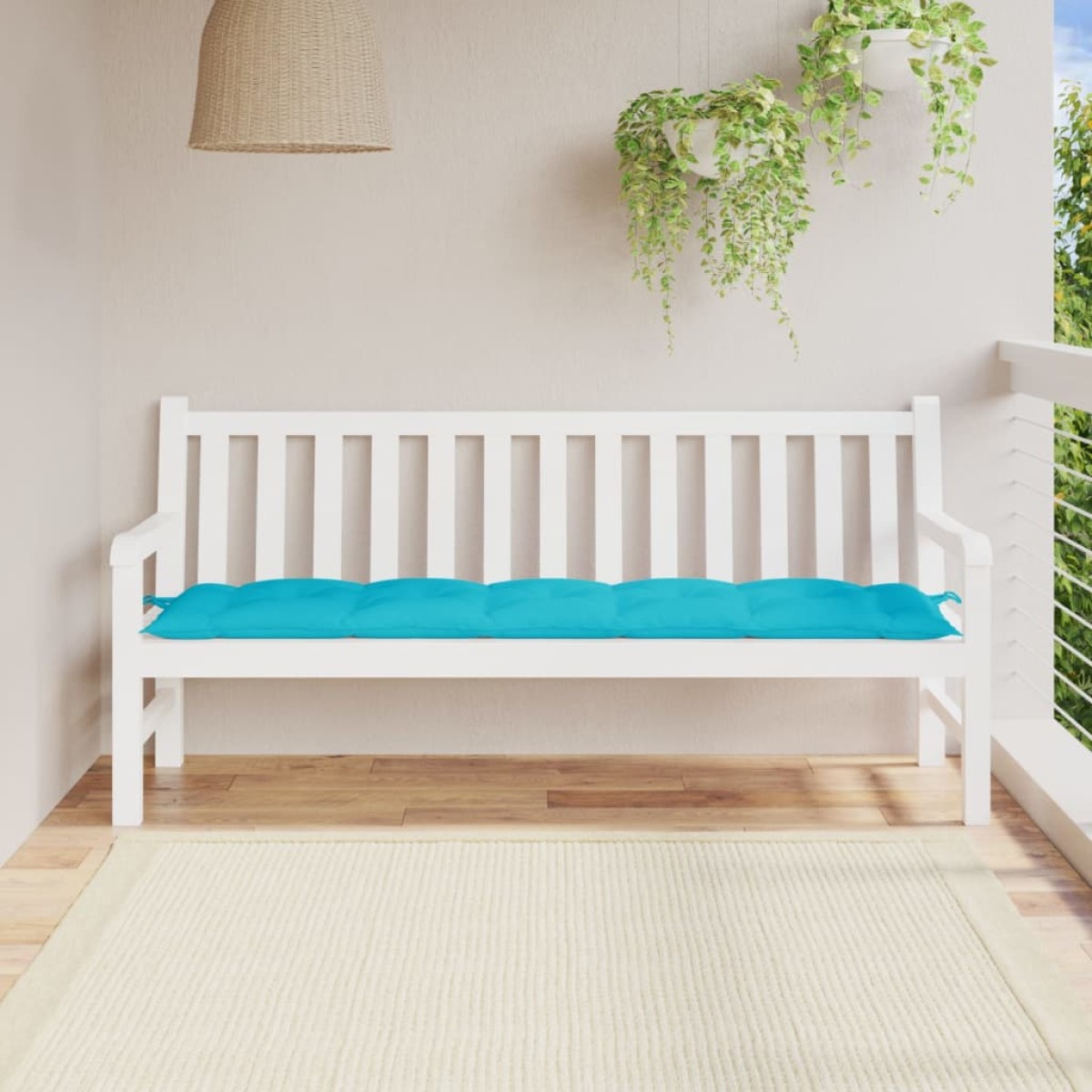 vidaXL Μαξιλάρι Πάγκου Κήπου Τιρκουάζ 180x50x7 εκ. Ύφασμα Oxford
