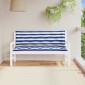 vidaXL Μαξιλάρια Πάγκου 2 τεμ. Μπλε & Λευκό Ριγέ 150x50x7εκ Υφασμάτινα