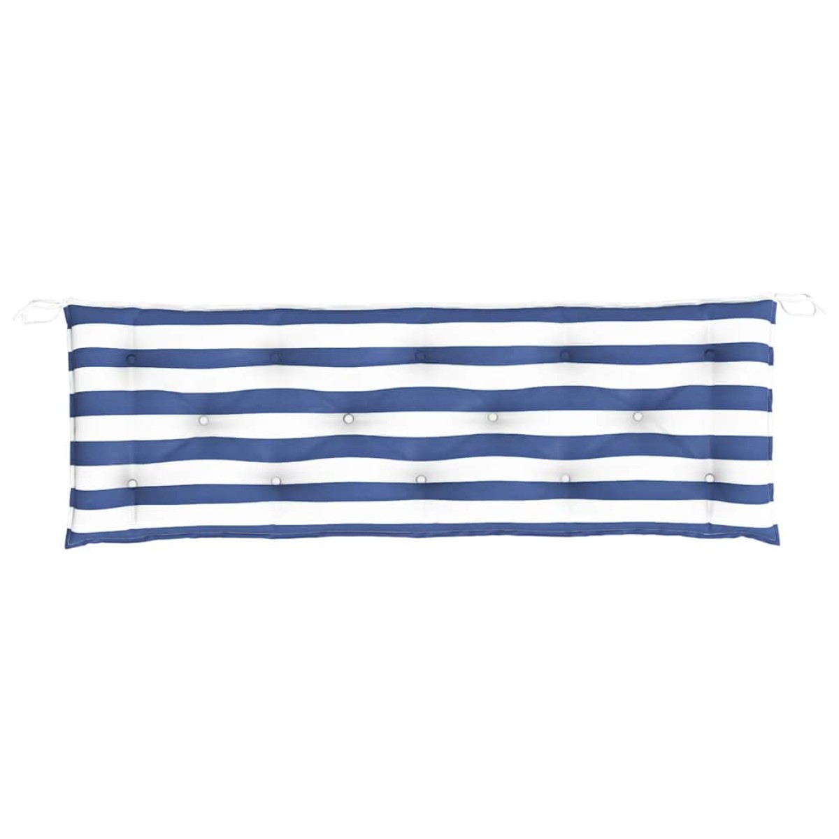 vidaXL Μαξιλάρια Πάγκου 2 τεμ. Μπλε & Λευκό Ριγέ 150x50x7εκ Υφασμάτινα