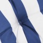 vidaXL Μαξιλάρια Πάγκου Κήπου 2 τμχ Μπλε & Λευκό Ριγέ Ύφασμα Oxford
