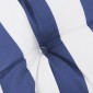 vidaXL Μαξιλάρι Πάγκου Κήπου Μπλε & Λευκό Ριγέ 110x50x7 εκ. Υφασμάτινο