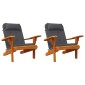 vidaXL Μαξιλάρια Καρέκλας Adirondack 2 τεμ. Ανθρακί από Ύφασμα Oxford
