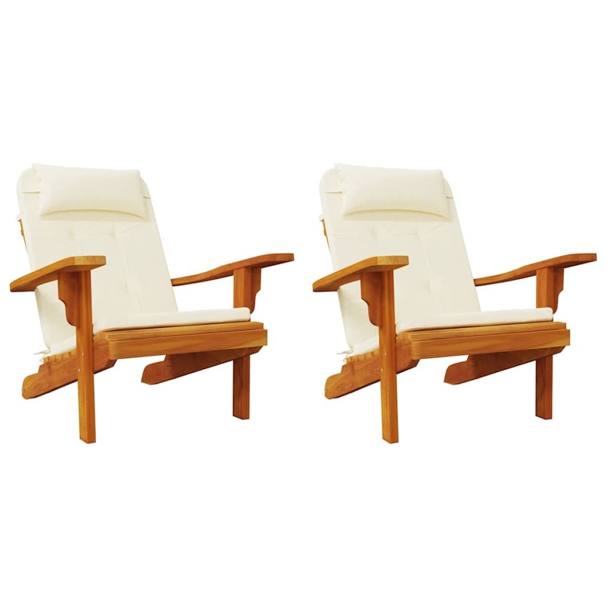 vidaXL Μαξιλάρια Καρέκλας Adirondack 2 τεμ. Κρεμ από Ύφασμα Oxford