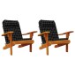 vidaXL Μαξιλάρια Καρέκλας Adirondack 2 τεμ. Μαύρο Καρό Ύφασμα Oxford