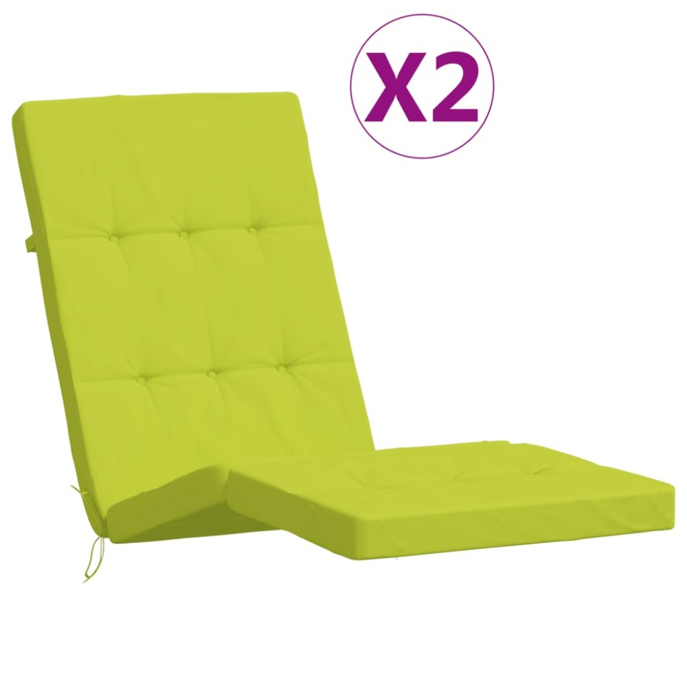 vidaXL Μαξιλάρια Ξαπλώστρας 2 τεμ. Φωτεινό Πράσινο Ύφασμα Oxford