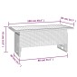 vidaXL Τραπέζι Κήπου Μαύρο 100x50x43/63 εκ. Μασίφ Ακακία & Συνθ. Ρατάν
