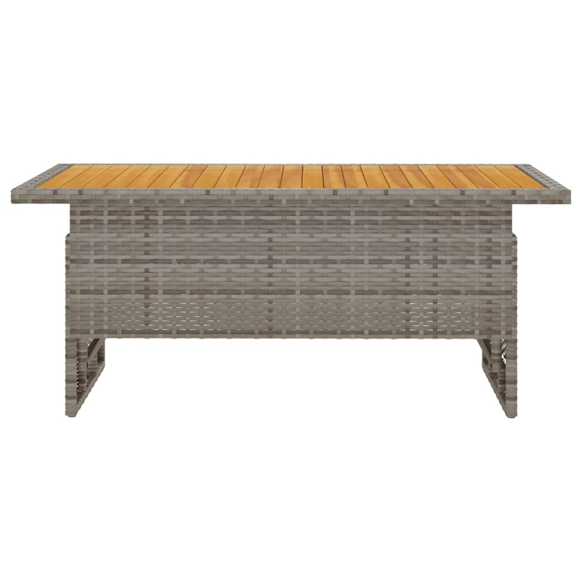 vidaXL Τραπέζι Κήπου Γκρι 100x50x43/63 εκ. Μασίφ Ακακία & Συνθ. Ρατάν