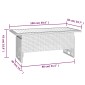 vidaXL Τραπέζι Κήπου Γκρι 100x50x43/63 εκ. Μασίφ Ακακία & Συνθ. Ρατάν