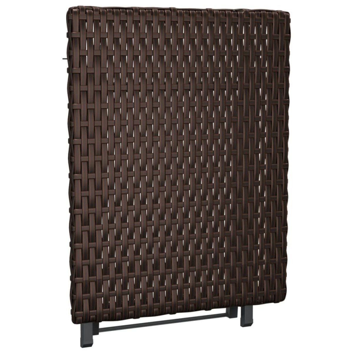 vidaXL Τραπέζι Πτυσσόμενο Καφέ 45 x 35 x 32 εκ. από Συνθετικό Ρατάν