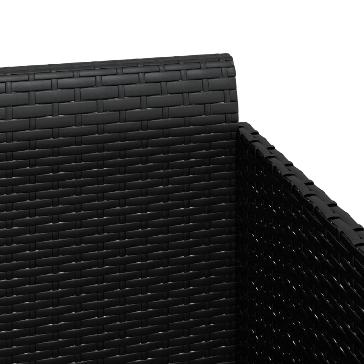 vidaXL Ξαπλώστρα Μαύρη 182 x 118 x 63 εκ. Συνθετικό Ρατάν με Μαξιλάρια