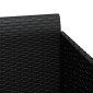 vidaXL Ξαπλώστρα Μαύρη 182 x 118 x 63 εκ. Συνθετικό Ρατάν με Μαξιλάρια