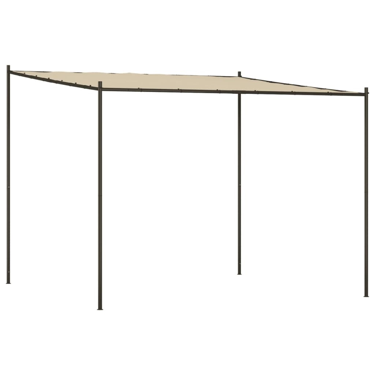 vidaXL Κιόσκι Μπεζ 3x3 μ. 180 γρ/μ² από Ύφασμα και Ατσάλι