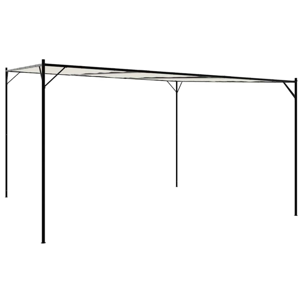 vidaXL Κιόσκι Λευκό 4x4 μ. 180 γρ/μ² από Ύφασμα και Ατσάλι