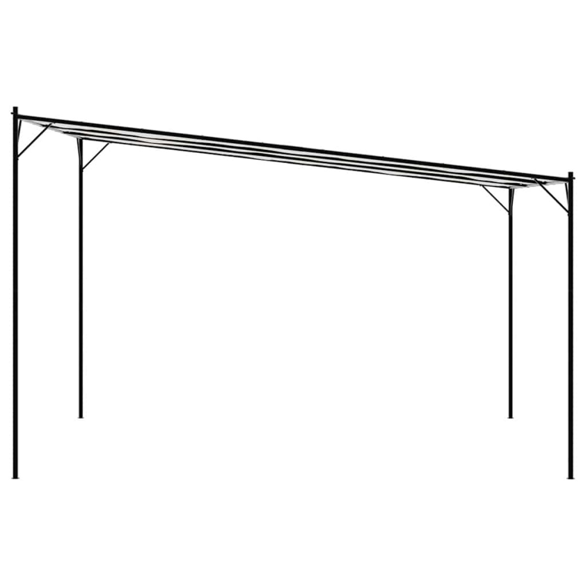vidaXL Κιόσκι Λευκό 4x4 μ. 180 γρ/μ² από Ύφασμα και Ατσάλι