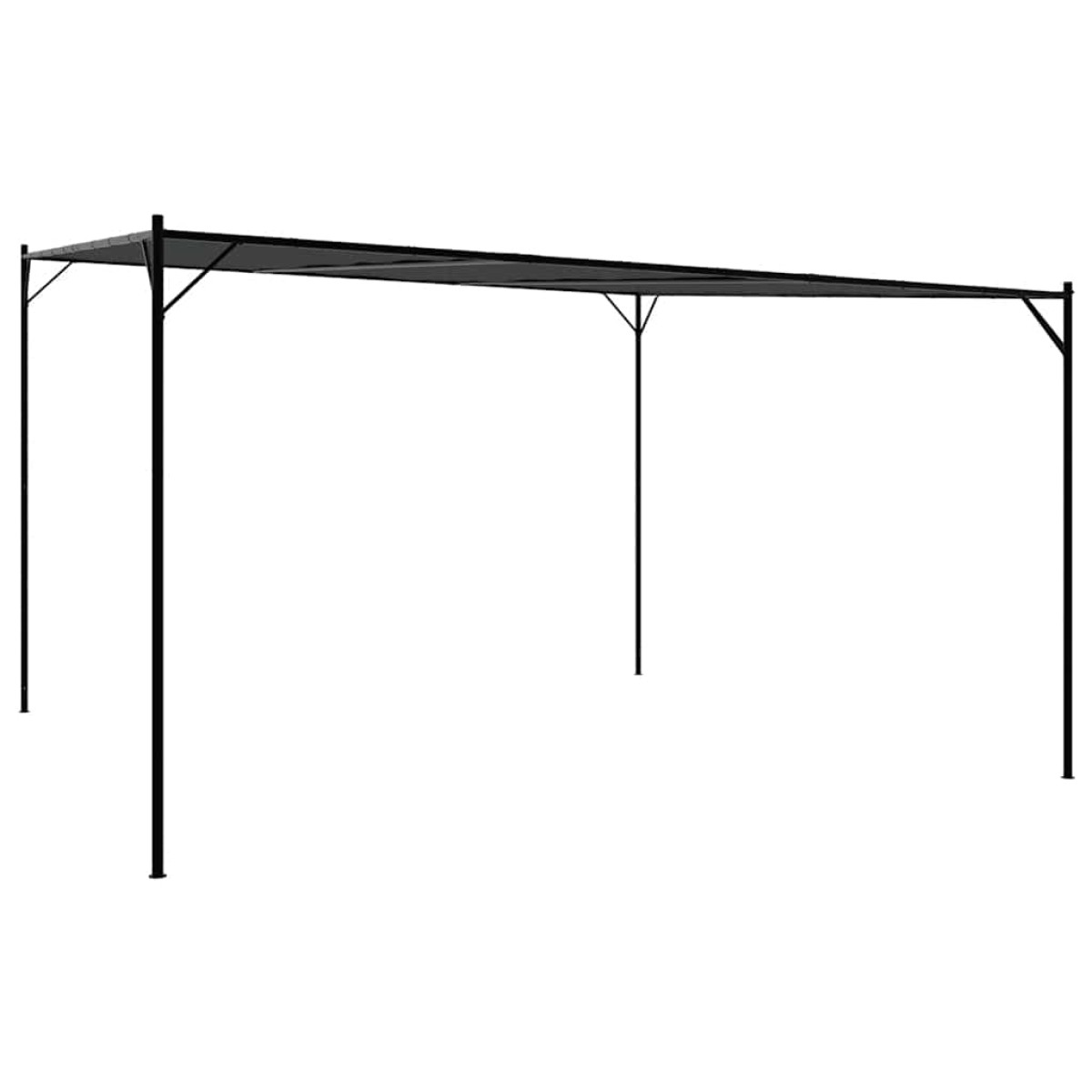 vidaXL Κιόσκι Ανθρακί 4x4 μ. 180 γρ/μ² από Ύφασμα και Ατσάλι