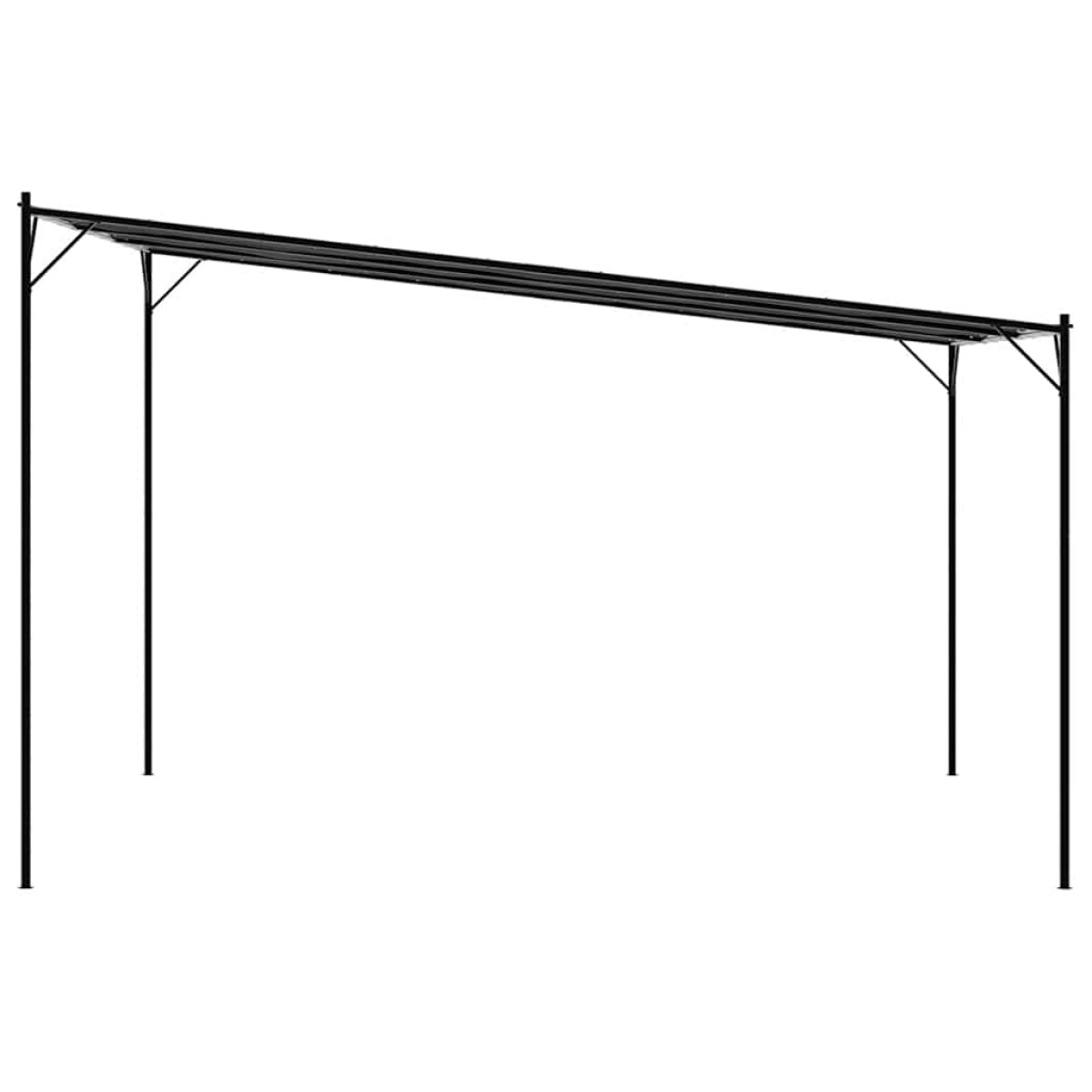 vidaXL Κιόσκι Ανθρακί 4x4 μ. 180 γρ/μ² από Ύφασμα και Ατσάλι