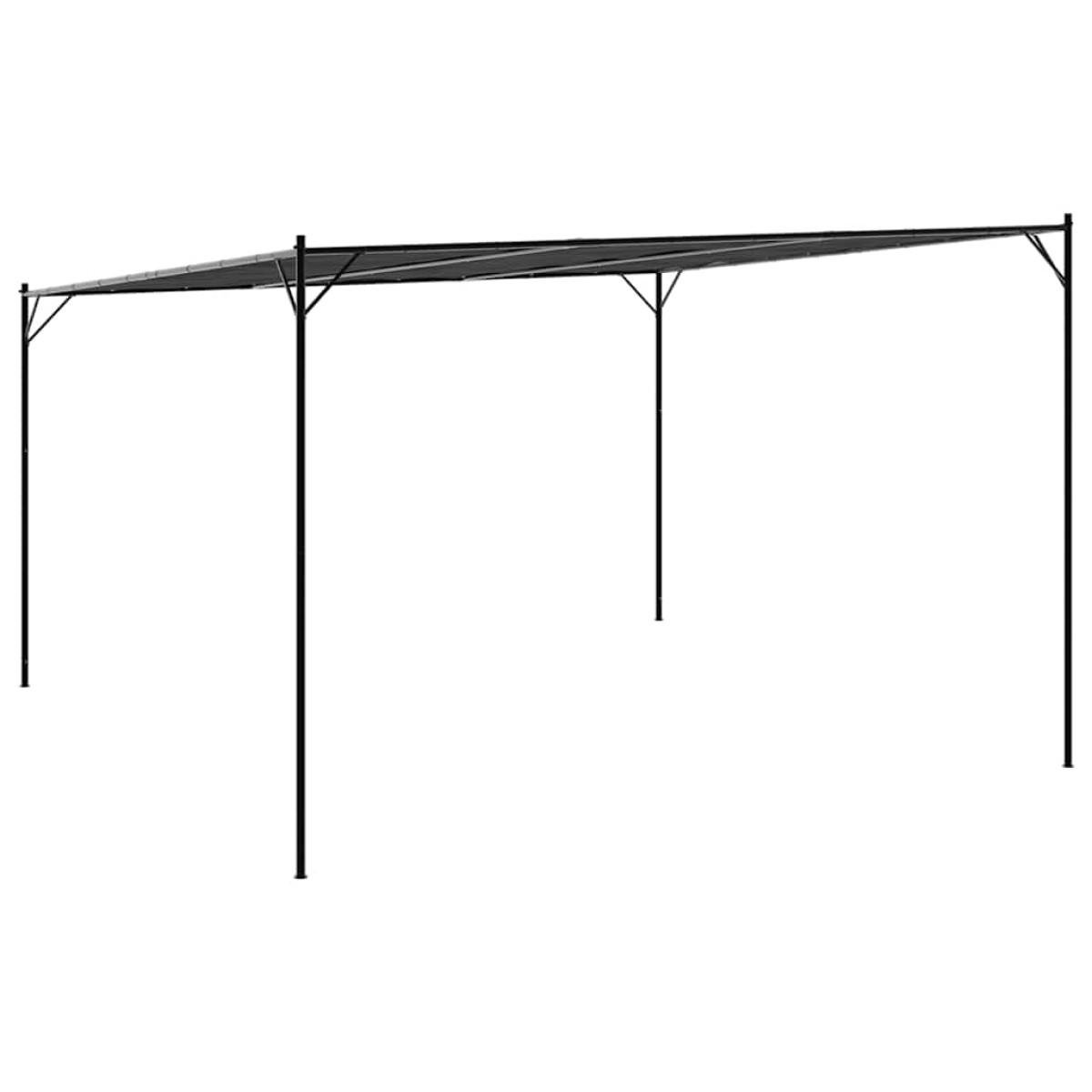 vidaXL Κιόσκι Ανθρακί 4x4 μ. 180 γρ/μ² από Ύφασμα και Ατσάλι