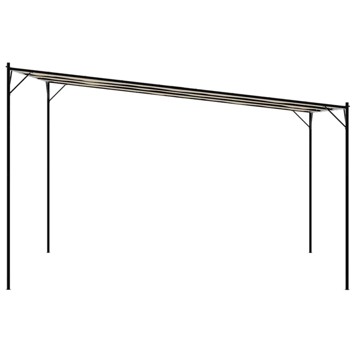 vidaXL Κιόσκι Μπεζ 4x4 μ. 180 γρ/μ² από Ύφασμα και Ατσάλι