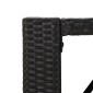 vidaXL Τραπέζι Μπαρ με Γυάλ. Επιφάνεια Μαύρο 145x80x110 εκ Συνθ. Ρατάν