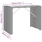 vidaXL Τραπέζι Μπαρ με Γυάλ. Επιφάνεια Μαύρο 145x80x110 εκ Συνθ. Ρατάν