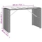 vidaXL Τραπέζι Μπαρ με Γυάλ. Επιφάνεια Καφέ 185x80x110 εκ. Συνθ. Ρατάν