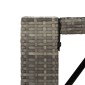 vidaXL Τραπέζι Μπαρ με Γυάλ. Επιφάνεια Γκρι 185x80x110 εκ. Συνθ. Ρατάν