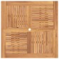 vidaXL Τραπέζι Κήπου Πτυσσόμενο 120 x 120 x 75 εκ. Μασίφ Ξύλο Teak