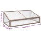 vidaXL Θερμοκήπιο Γκρι 110 x 58,5 x 39 εκ. από Ξύλο Ελάτης