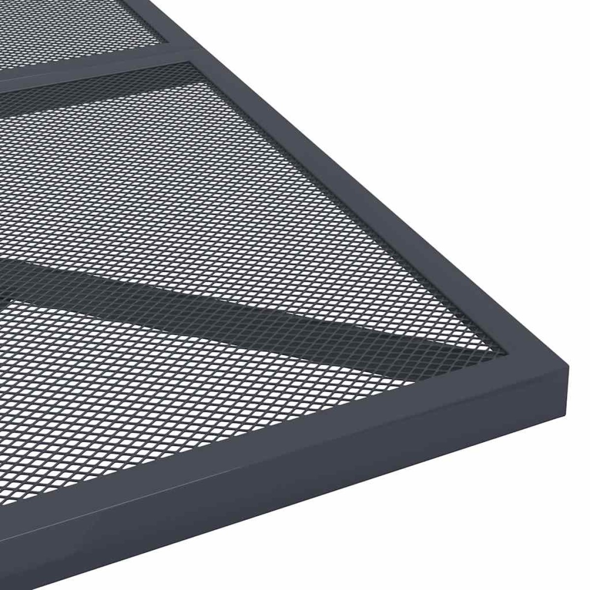 vidaXL Τραπέζι Κήπου Ανθρακί με Πλέγμα 80 x 80 x 72,5 εκ. Ατσάλινο