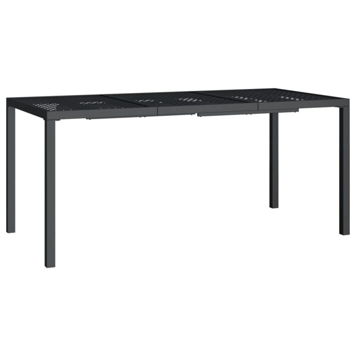 vidaXL Τραπέζι Κήπου Ανθρακί 165x80x72 εκ. Ατσάλινο