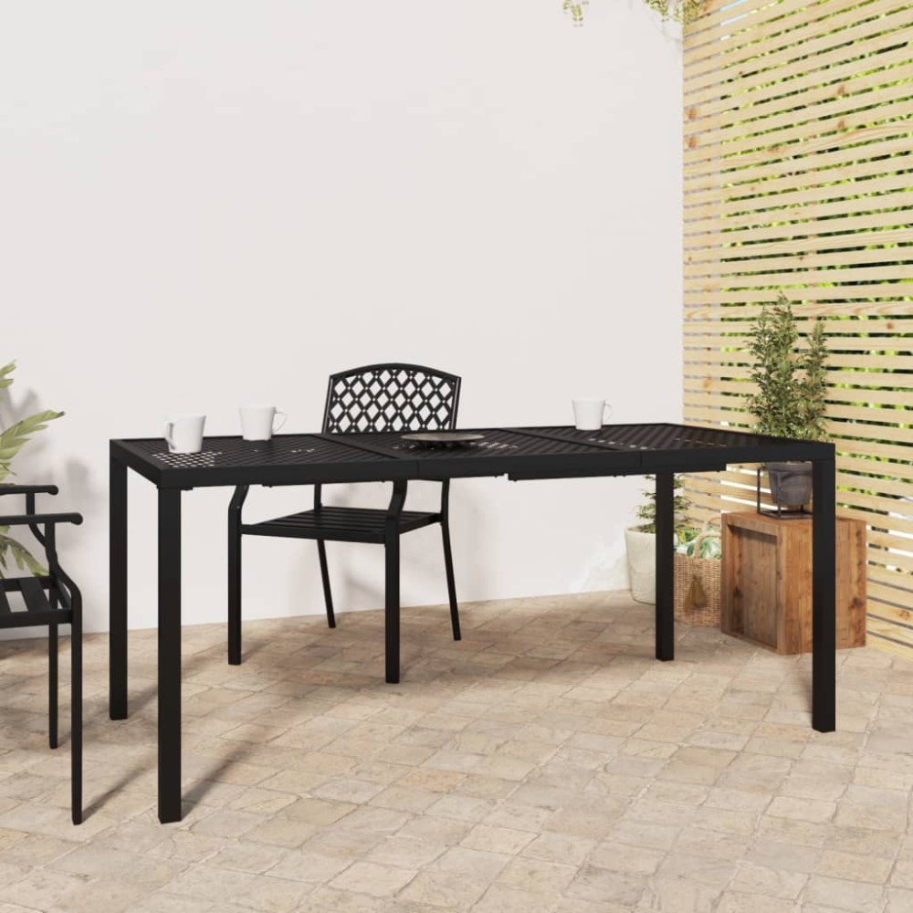 vidaXL Τραπέζι Κήπου Ανθρακί 165x80x72 εκ. Ατσάλινο