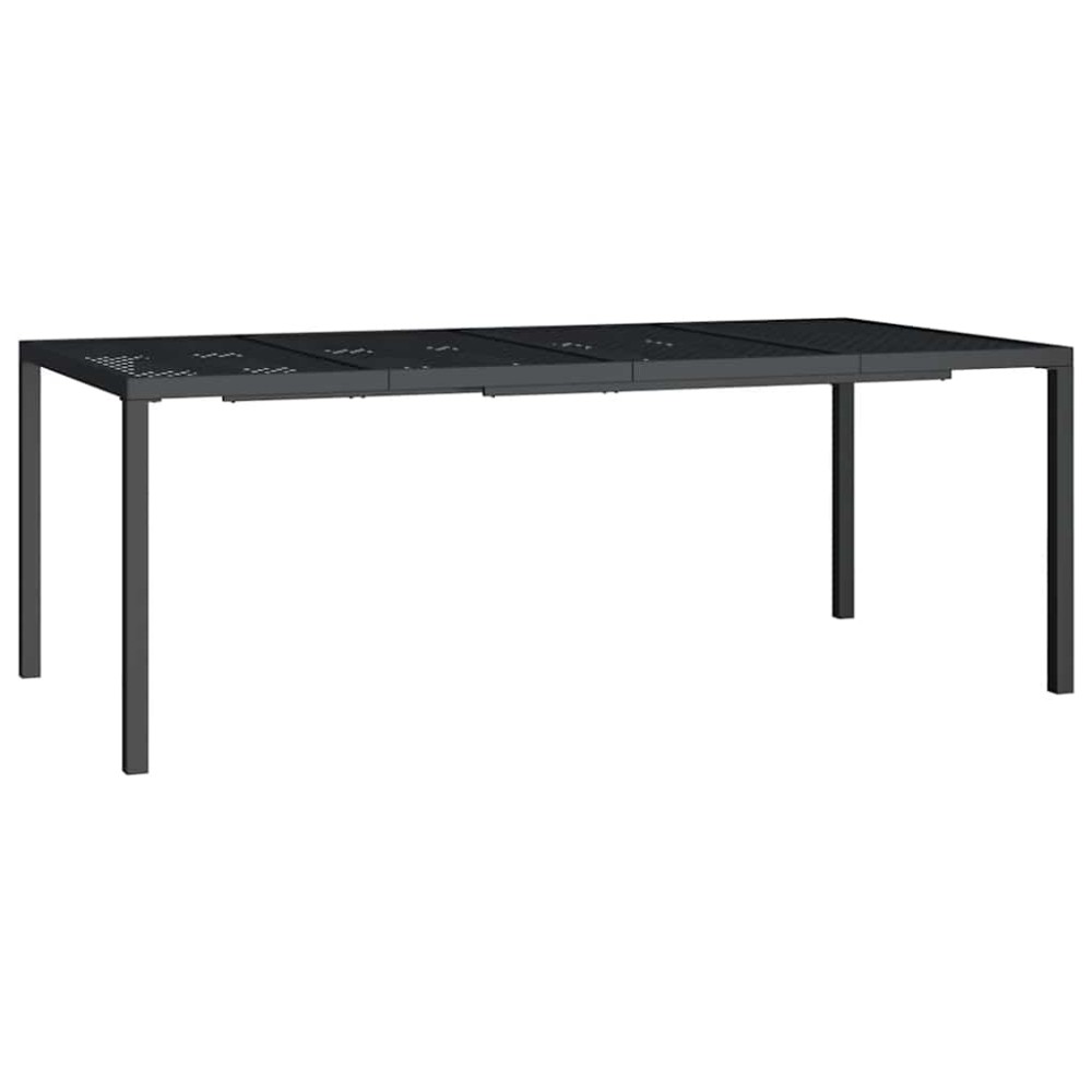 vidaXL Τραπέζι Κήπου Ανθρακί 200x100x72 εκ. Ατσάλινο