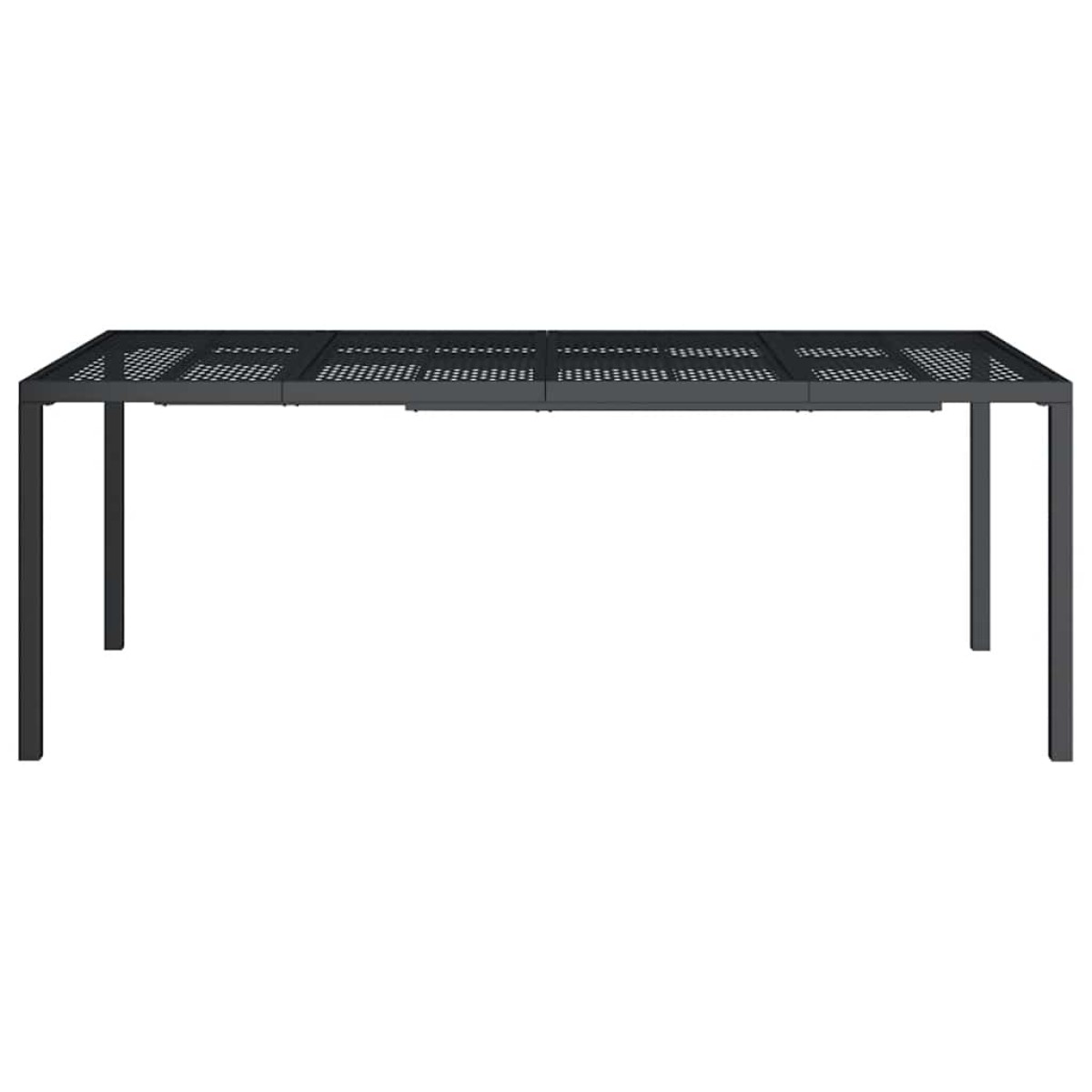 vidaXL Τραπέζι Κήπου Ανθρακί 200x100x72 εκ. Ατσάλινο