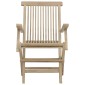 vidaXL Καρέκλες Κήπου Πτυσσόμενες 2 τεμ. Γκρι 56x61x89 εκ. Μασίφ Teak