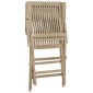 vidaXL Καρέκλες Κήπου Πτυσσόμενες 2 τεμ. Γκρι 56x61x89 εκ. Μασίφ Teak