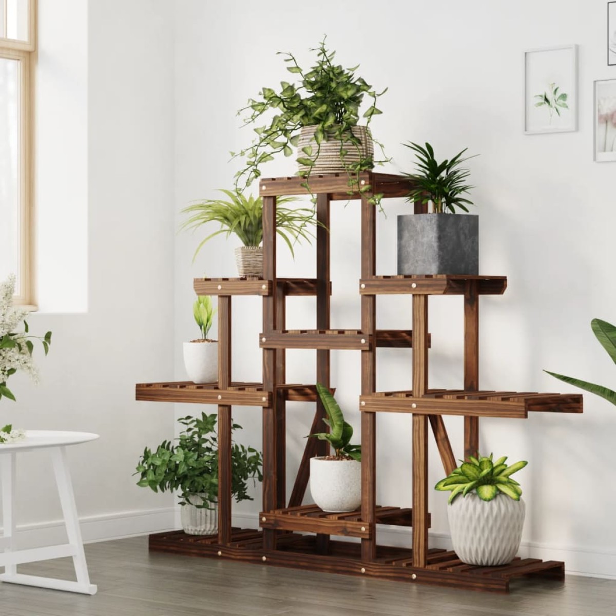 vidaXL Βάση Λουλουδιών 110 x 25 x 96 εκ. από Μασίφ Ξύλο Ελάτης