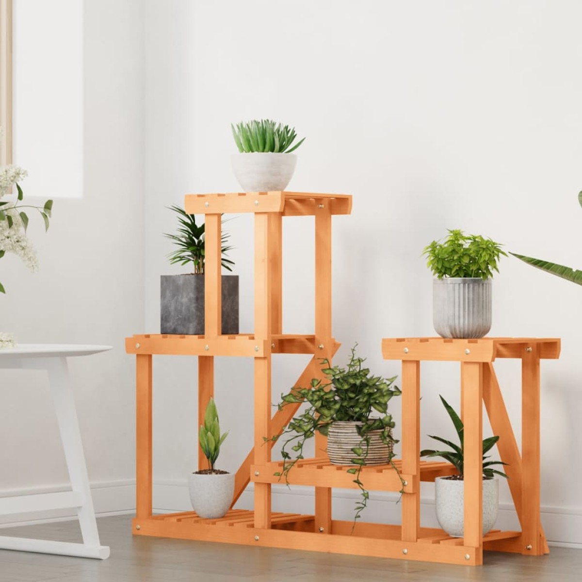 vidaXL Βάση Λουλουδιών 90x25x73,5 εκ. από Μασίφ Ξύλο Ελάτης