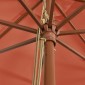vidaXL Ομπρέλα Κήπου με Ξύλινο Ιστό Τερακότα 400 x 273 εκ.